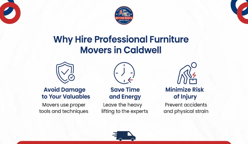 Professional movers loading large furniture into a moving truck with attention to detail.